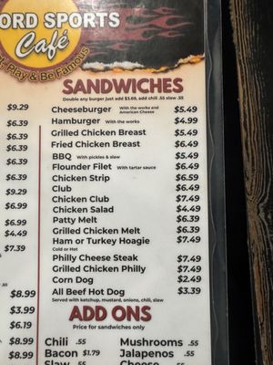 Menu photo 3 Buford Sports Cafe Lancaster, SC Menu photo 3 Buford Sports Cafe Lancaster, SC