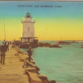 Old Saybrook Breakwater Lighthouse - Cool old postcard of the lighthouse - Landmarks & Historical Buildings Near Me - Old Saybrook, Connecticut Old Saybrook Breakwater Lighthouse - Cool old postcard of the lighthouse - Landmarks & Historical Buildings Near Me - Old Saybrook, Connecticut