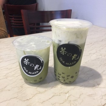 Tea Maru - Uji matcha drinks - large one has cheese foam - Bubble Tea Near Me - San Gabriel, California