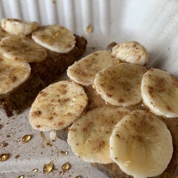 Nourish Wellness Cafe - Hungry Monkey toast! I subbed almond butter for peanut butter, topped with fresh honey, cinnamon & sliced banana - Juice Bars & Smoothies Near Me - Northampton, Massachusetts Nourish Wellness Cafe - Hungry Monkey toast! I subbed almond butter for peanut butter, topped with fresh honey, cinnamon & sliced banana - Juice Bars & Smoothies Near Me - Northampton, Massachusetts