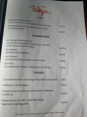 Menu photo 1 Restaurant Village Worpswede, NI