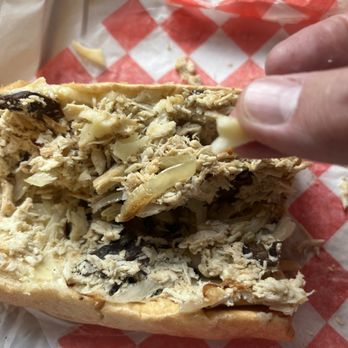 Crust Pizzeria - GROCERY STORE ROTISSERIE CHICKEN!??!  Note Cooper cheese not even melted. - Pizza Near Me - Havertown, Pennsylvania