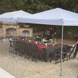 Setting up for the party Setting up for the party