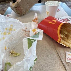 McDonald's - Never has shakes, or Sundays. Bullshit. This is my plate. I hate water and they brought me water not a shake