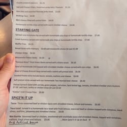 Snowshoe Bar - Menus