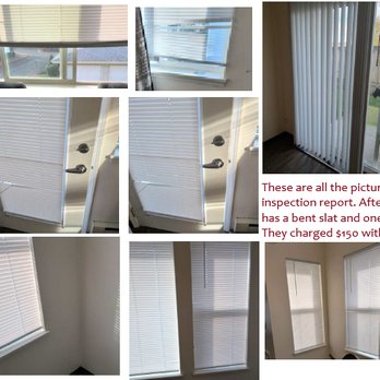 Brentwood Estates - Pictures of blinds provided that I was charged $150 for without receipts or quantity noted - Apartments Near Me - Springfield, Oregon
