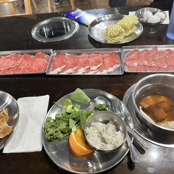 Shabro Hot Pot Shabu Shabu - LA / Beef Short Rib, Lamb Shoulder, / Beef Brisket. / Fried Dumpling ( 5 pcs ), Steamed Rice, - Buffets Near Me - Carrollton, Texas Shabro Hot Pot Shabu Shabu - LA / Beef Short Rib, Lamb Shoulder, / Beef Brisket. / Fried Dumpling ( 5 pcs ), Steamed Rice, - Buffets Near Me - Carrollton, Texas