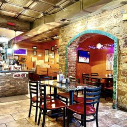Rudy's Pizzeria - Seating Area in the back is where you order.