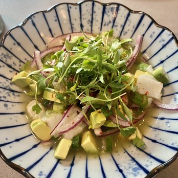 Salt Restaurant - HALIBUT CEVICHE Avocado, leche de tigre, chili, citrus, red onion, cilantro - New American Near Me - Plymouth, Massachusetts