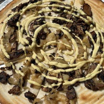 River Rock Roasting Co - Mushroom Truffle pizza w cashew cheese - Coffee & Tea Near Me - La Verkin, Utah River Rock Roasting Co - Mushroom Truffle pizza w cashew cheese - Coffee & Tea Near Me - La Verkin, Utah