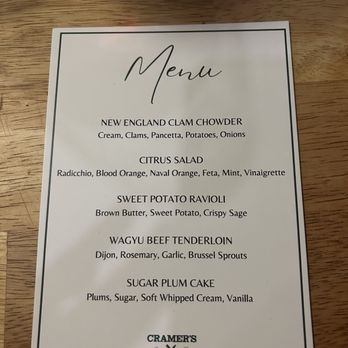 Cramer’s Kitchen - December menu - Wine Bars Near Me - Mount Pleasant, South Carolina Cramer’s Kitchen - December menu - Wine Bars Near Me - Mount Pleasant, South Carolina
