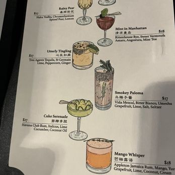 Shan - Adorable cocktail menu - Cocktail Bars Near Me - Brooklyn, New York Shan - Adorable cocktail menu - Cocktail Bars Near Me - Brooklyn, New York