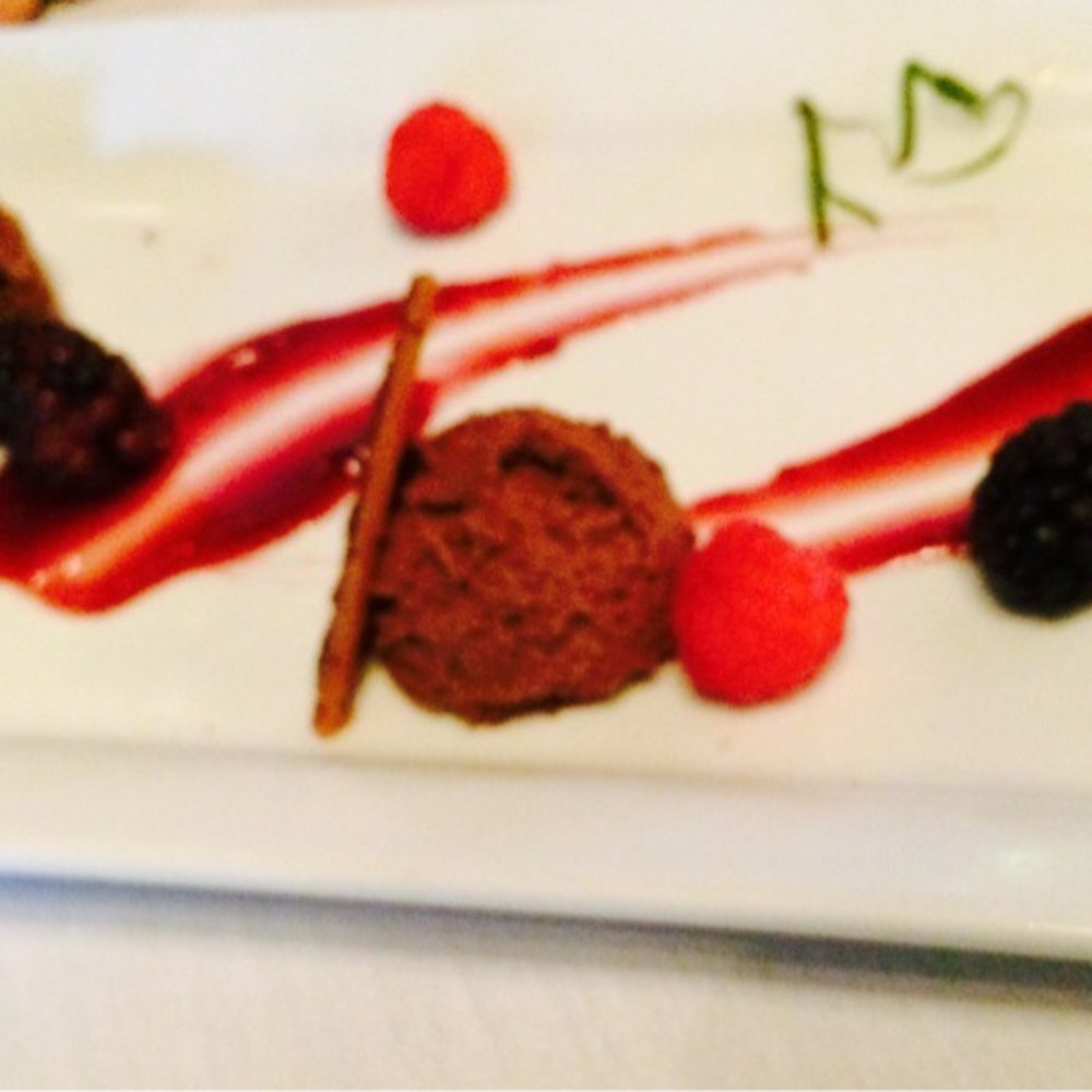 Dolce - Dark Chocolate Mousse - we were not fans - New American Near Me - Omaha, Nebraska