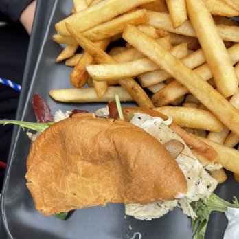Fusion On Main - The other half of Chicken Club sandwich - New American Near Me - Allegany, New York Fusion On Main - The other half of Chicken Club sandwich - New American Near Me - Allegany, New York