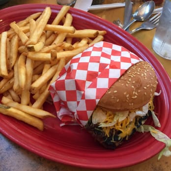 Outpost Cafe - HUGE cheddar burger! Tasted great! - American Near Me - Oak Hills, California Outpost Cafe - HUGE cheddar burger! Tasted great! - American Near Me - Oak Hills, California