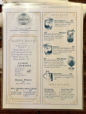 Menu photo 7 Bar Solita Richmond, VA Menu photo 7 Bar Solita Richmond, VA