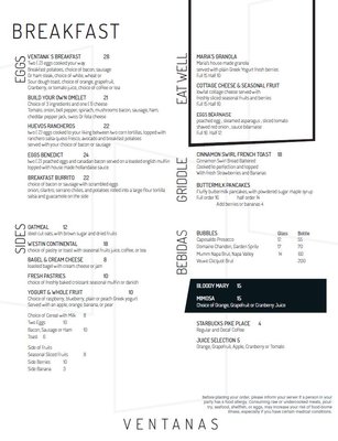 Menu photo 4 Ventanas Restaurant & Bar Pasadena, CA Menu photo 4 Ventanas Restaurant & Bar Pasadena, CA