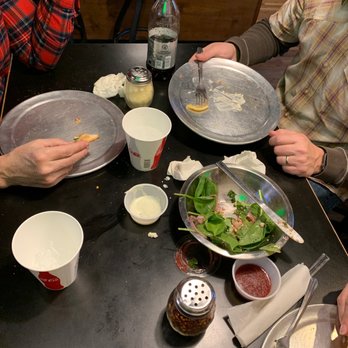 Wiseguy Pizza Pie - Empty pizza plates. - Pizza Near Me - Ketchum, Idaho Wiseguy Pizza Pie - Empty pizza plates. - Pizza Near Me - Ketchum, Idaho