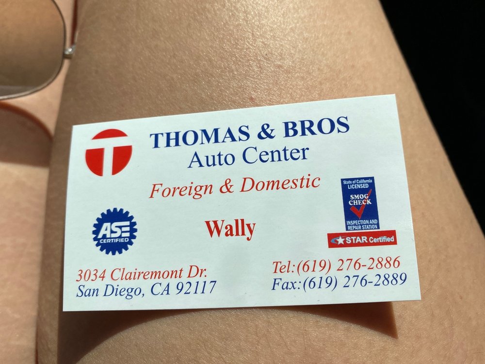 THOMAS & BROS AUTO CENTER 51 Reviews 3034 Clairemont Dr, San Diego