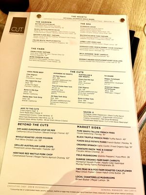 Menu photo 3 CUT Beverly Hills Beverly Hills, CA Menu photo 3 CUT Beverly Hills Beverly Hills, CA