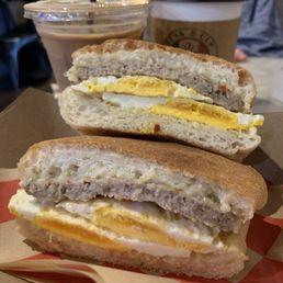 Sausage egg and cheese Sausage egg and cheese