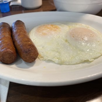 Broken Yolk Cafe - Side of sausage and eggs over easy - American Near Me - Corona, California Broken Yolk Cafe - Side of sausage and eggs over easy - American Near Me - Corona, California