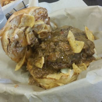 Burgerworks - Minus the cheese frito chili burger. For you cheese lovers that would have been the icing on the cake. - Burgers Near Me - Glen Allen, Virginia Burgerworks - Minus the cheese frito chili burger. For you cheese lovers that would have been the icing on the cake. - Burgers Near Me - Glen Allen, Virginia