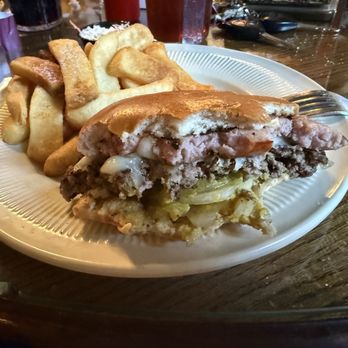 Central Station Bar & Grill - Grilled Sausage Burger yes I got bites before the pic. - American Near Me - Dodge City, Kansas