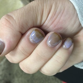 Nails 4 U - Went in for a regular Shellac Manicure. Thought the color was beautiful when just done. Didn't last even a day before turning brown. - Nail Salons Near Me - Sterling Heights, Michigan Nails 4 U - Went in for a regular Shellac Manicure. Thought the color was beautiful when just done. Didn't last even a day before turning brown. - Nail Salons Near Me - Sterling Heights, Michigan