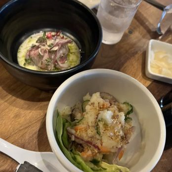 Nuka - How special potato salad and ceviche as the first course enticing - Sushi Bars Near Me - Haiku-Pauwela, Hawaii Nuka - How special potato salad and ceviche as the first course enticing - Sushi Bars Near Me - Haiku-Pauwela, Hawaii