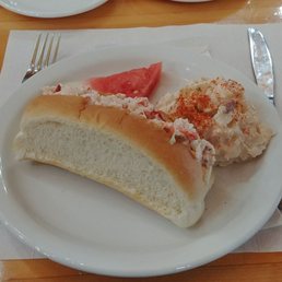Lobster Roll with potato salad Lobster Roll with potato salad