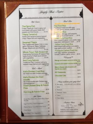 Menu photo 1 Simply Thai Bistro Frisco, TX Menu photo 1 Simply Thai Bistro Frisco, TX