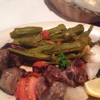 Desfina Restaurant - Lamb kebab dish. - Greek Near Me - Cambridge, Massachusetts