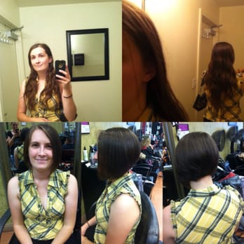 Expressions Hair Design - Too half is before the bottom is after. I love how extreme the line is. She listens great and did exactly what I wanted. - Hair Salons Near Me - Davis, California Expressions Hair Design - Too half is before the bottom is after. I love how extreme the line is. She listens great and did exactly what I wanted. - Hair Salons Near Me - Davis, California