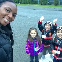 Happy Zone - Our Program Administrator sending off our Pre-K children to the bus stop for ECEAP!