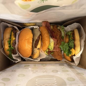Shake Shack Brea - Cheeseburger, Black truffle burger, Avocado Bacon chicken sandwich, & cheeseburger - Burgers Near Me - Brea, California