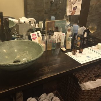 Naya Wellness - The great shower room with fabulous Aveda products (yes that's my Moscato!!) - Medical Spas Near Me - Chatsworth, California Naya Wellness - The great shower room with fabulous Aveda products (yes that's my Moscato!!) - Medical Spas Near Me - Chatsworth, California