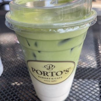Porto's Bakery & Cafe - Matcha Green Tea Latte - Bakeries Near Me - Glendale, California Porto's Bakery & Cafe - Matcha Green Tea Latte - Bakeries Near Me - Glendale, California