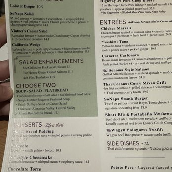 SoNapa Grille - 9/12/2025 menu - Bars Near Me - Jacksonville Beach, Florida
