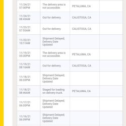 OnTrac - Tracking info