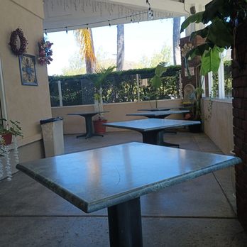 Takhrai Thai - Empty patio during lunch hour. I had to pull my own chair from inside. - Thai Near Me - Poway, California Takhrai Thai - Empty patio during lunch hour. I had to pull my own chair from inside. - Thai Near Me - Poway, California