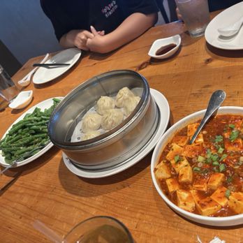 Super Dumpling - Soup Chicken Steamed Dumplings 鸡肉香菇玉米粒蒸饺 and Beef Mapo Tofu 牛肉麻婆豆腐 - Chinese Near Me - Culver City, California