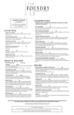 Menu photo 1 Foundry Kitchen & Cocktails Pullman, WA
