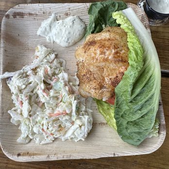 Spearfish Grille - BLACKENED HOGFISH GF ON LETTUCE WRAPS COLESLAW - Seafood Near Me - Sarasota, Florida Spearfish Grille - BLACKENED HOGFISH GF ON LETTUCE WRAPS COLESLAW - Seafood Near Me - Sarasota, Florida
