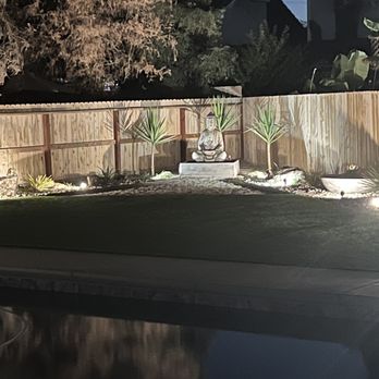 Titan Landscaping - Evening with lights - Landscaping Near Me Titan Landscaping - Evening with lights - Landscaping Near Me