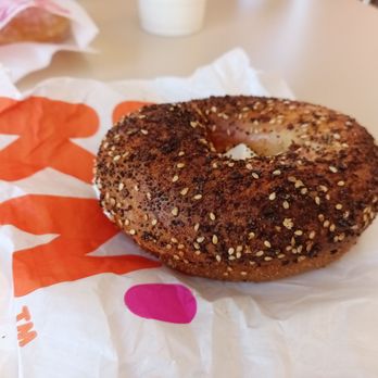 Dunkin' -  a bagel with sesame seeds on it - Donuts Near Me - Luray, Virginia