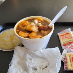 Shrimp, sausage, and chicken gumbo