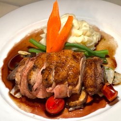 Le Bistro - Duck Breast with Braised Napa Cabbage and Mandarin Sauce