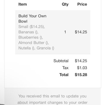 Acai Bar - Rest of order made..... - Acai Bowls Near Me - Hanford, California