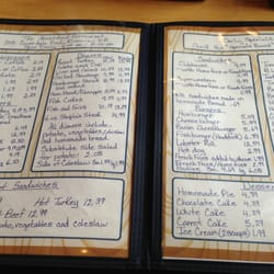 The Homestead Restaurant - Lunch & dinner menu
